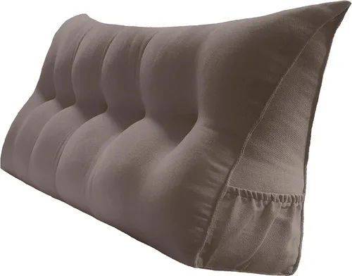 Vista 43 de Peachwell Almohada triangular de lectura para reposo en cama, cojín de refuerzo grande para cabecero, respaldo, almohada de cuña con funda extraíble