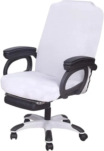Vista 18 de SARAFLORA - Funda para silla de oficina - Grande, color negro - Funda extraíble para computadora con cremallera, universal, giratoria