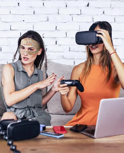 Vista 7 de TiMOVO Funda de máscara de ojos VR transpirable ajustable banda de sudor para Oculus Quest 2 VR funda de cojín para PS VR2Meta Quest ProMeta Quest