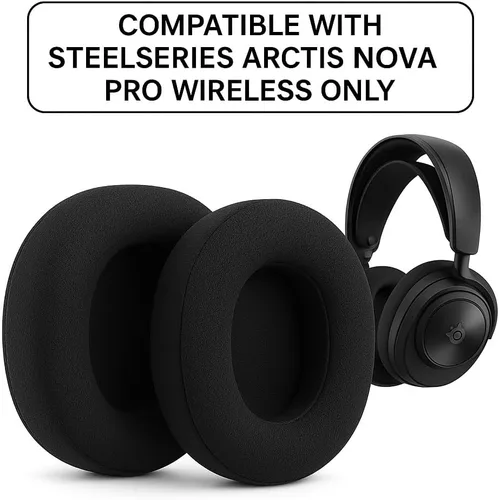 Vista 3 de Almohadillas de repuesto de gel refrescante compatibles con auriculares SteelSeries Arctis Nova Pro Wireless SOLAMENTE, almohadillas para los oídos