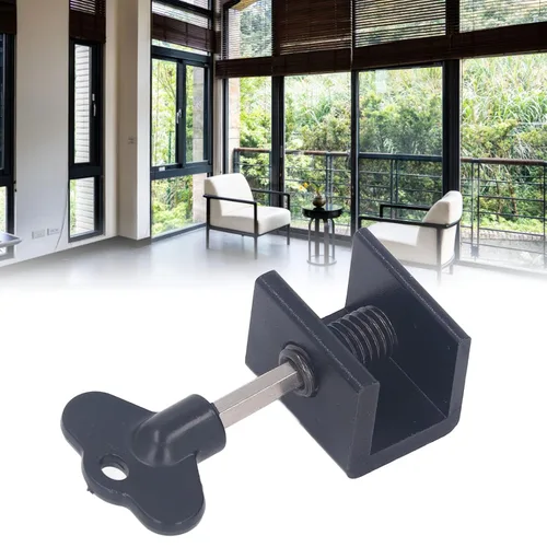Vista 7 de Cerradura de ventana deslizante, marco de aleación de aluminio con un solo agujero, buena estabilidad, 10 juegos de cerradura deslizante horizontal