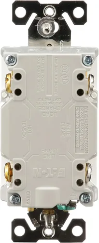Vista 4 de Eaton TWRSGF20W GFCI - Receptáculo dúplex resistente a manipulaciones y a la intemperie, 20 A -125 V, con placa de pared de tamaño estándar