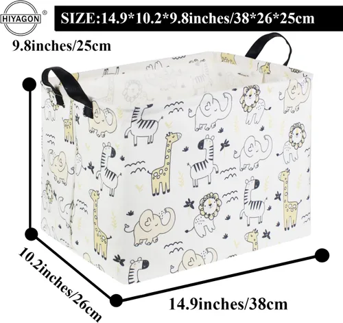 Vista 6 de Cestas para Bebé Cestas de Juguetes para Niños y Niñas Cesta de Regalo del Bosque Vacía Bonita Contenedor de Almacenamiento Caja Organizadora Animal