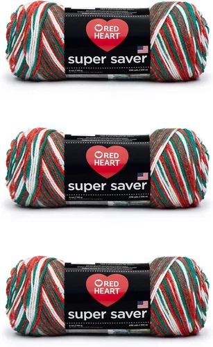 Vista 122 de Red Heart Hilo Super Saver, paquete de 3, estampado artístico, 3 unidades Estampado De Artista