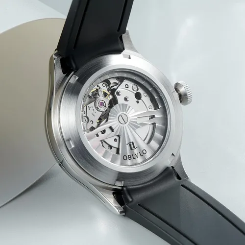 Vista 7 de Original Mens Luxury Easy Reader Reloj automático de cuerda automática de acero inoxidable de caucho impermeable luminoso Relojes de pulsera