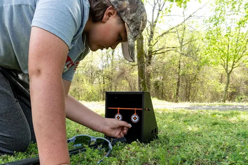 Vista 9 de Do-All Outdoors Air Strike Pellet Trap Shooting Target Rated for 800fps Airgun, Black