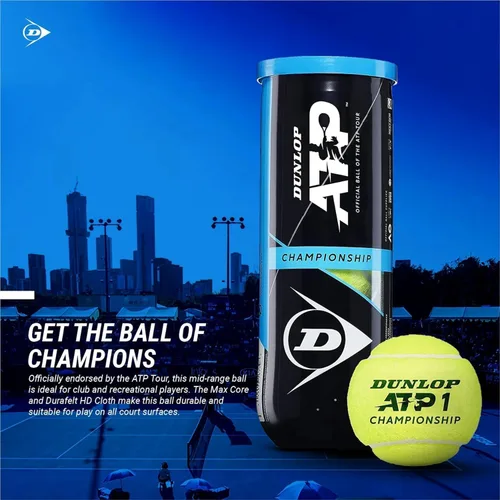 Vista 5 de DUNLOP Pelotas de tenis ATP Extra Duty (estuche)