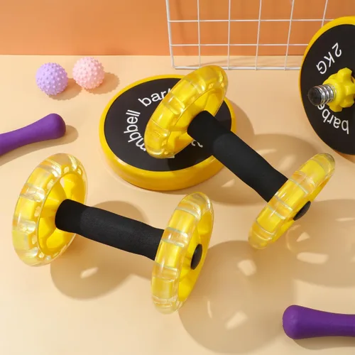 Vista 7 de Kisangel Juego de ruedas de doble Ab Roller para entrenamiento de núcleo, equipo de ejercicio abdominal portátil con agarre de espuma para gimnasio
