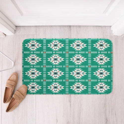 Vista 22 de Feelyou Aztec Bathroom Rugs Aztec Southwestern Printed Bath Mats for Bathroom Bohemian Bath Rugs for Shower Tub Cowboy Cowgirl Bathroom Accossories