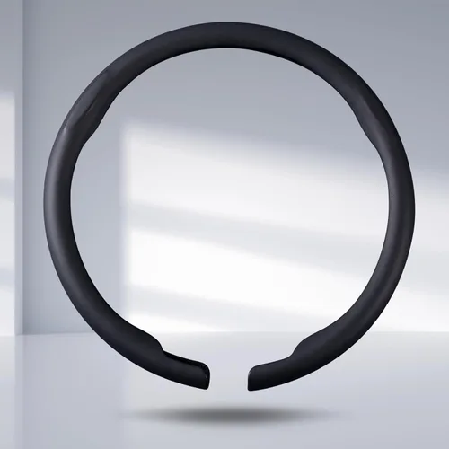 Vista 9 de Funda para volante de automóvil de fibra de carbono a presión, accesorios para volante, envoltura 14.5-15 pulgadas, agarre universal antideslizante