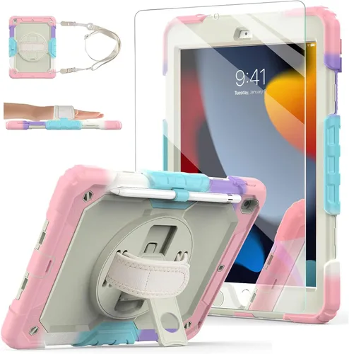 Vista 15 de Funda para iPad de 9ª/8ª/7ª generación, funda para iPad 10.2 2021/2020/2019, [a prueba de niños] ambison funda protectora de cuerpo completo