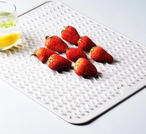 Vista 20 de Tapete de silicona para secado de platos para múltiples usos, fácil de limpiar, ecológico, tapete escurridor de platos resistente al calor