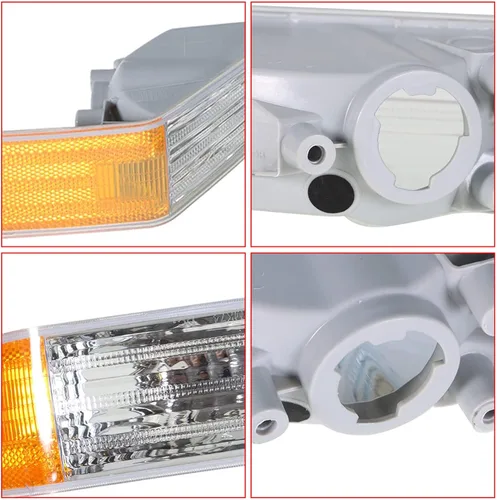 Vista 5 de Paquete de 2 luces direccionales delanteras izquierda y derecha de repuesto para Patriot 2007-2014 68004181AA 68004181AB
