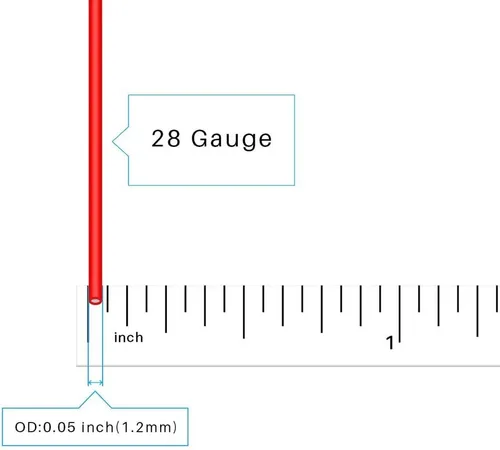 Vista 3 de BNTECHGO Carrete de alambre de silicona de calibre 28 rojo 250 pies Flexible 28 AWG alambre de cobre estañado trenzado