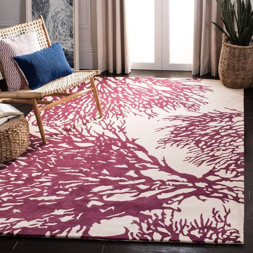 Vista 22 de SAFAVIEH Bella Collection BEL115C - Alfombra decorativa de lana prémium hecha a mano de 2 x 3 pies, color beige y azul