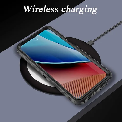 Vista 6 de Funda para Moto G Stylus 5G 2023 (sin protector de pantalla) con funda duradera de 3 capas a prueba de caídas, a prueba de golpes, funda de goma