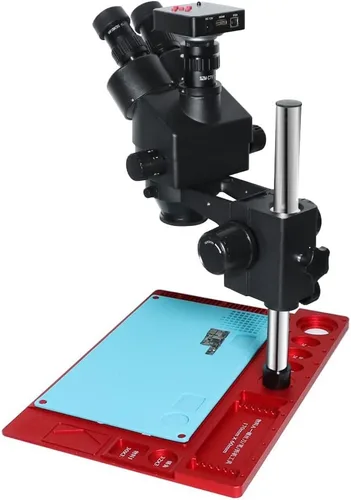 Vista 3 de Kit de accesorios para microscopio 3.5X-90X de la industria trinocular Microscopio de ampliación de circuito de ampliación Microscopio estéreo