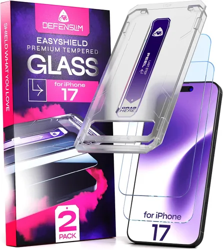 Vista 19 de Defenslim Protector de pantalla para iPhone XS Max (paquete de 2), kit de instalación de fácil alineación automática, vidrio templado de 6.5