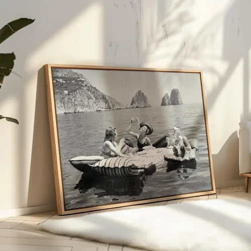 Vista 4 de Poster Master Póster Vintage de Mujeres Comiendo Pasta en el Lago - Impresión Retro de Pícnic - Arte Fotográfico - Arte de Moda - Regalo para Él