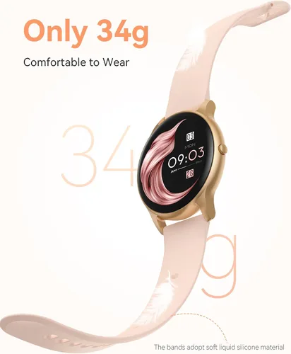 Vista 10 de AGPTEK Reloj inteligente para mujer, reloj inteligente impermeable de 5 ATM