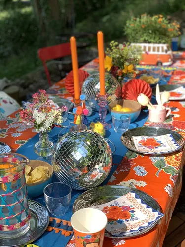 Vista 4 de Talking Tables Boho-CNAPKIN Frida Kahlo Servilletas Paquete de 20, papel, rosa