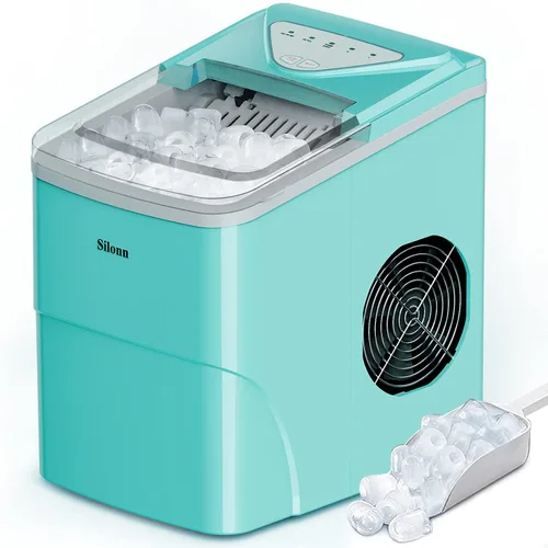 Vista 11 de Silonn Nugget - Máquina de hielo para encimera, hielo de caída automática Acero inoxidable
