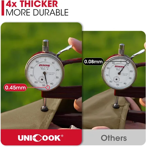 Vista 4 de Unicook - Funda para parrilla de barbacoa, resistente al agua, para exteriores, con costuras selladas, resistente al desgarro y a la decoloración