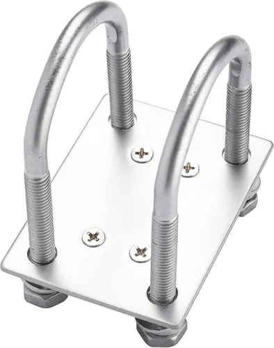 Vista 6 de Soporte de mástil para antena de helio para montaje en poste, abrazadera fija de perno en U, soporte de hardware para techo al aire libre, Lora