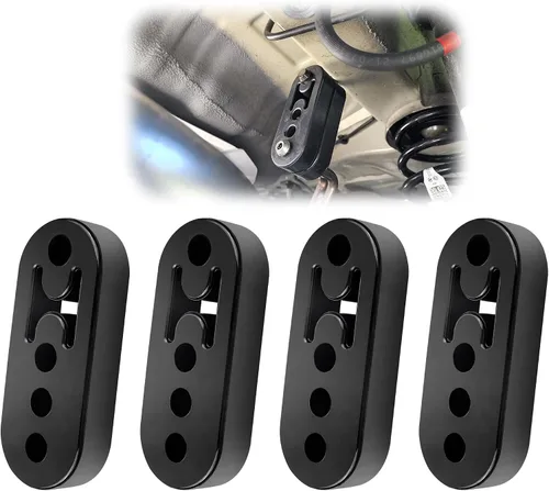Vista 8 de 12mm Agujero 4.25" EPDM Soporte de Escape Ajustable de 4 Agujeros con Amortiguador de Silenciador para Tubo de Escape, Soportes Universales