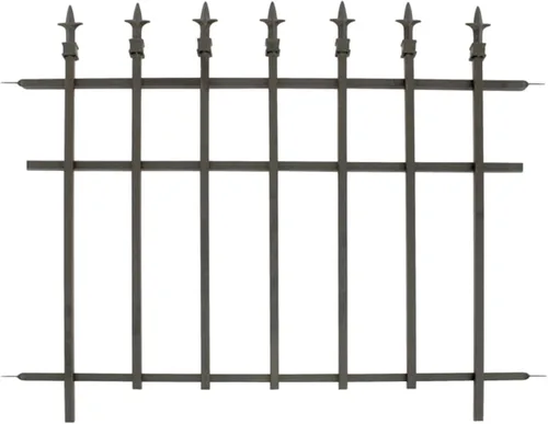 Vista 4 de Compra a granel de 10 secciones de valla de acabado clásico Panacea 87103, color negro