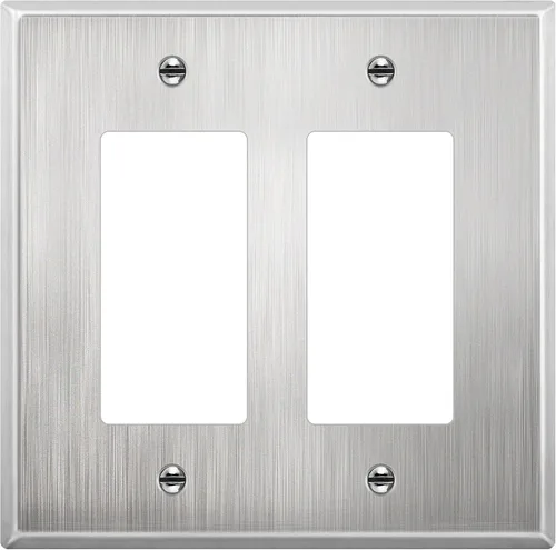 Vista 41 de LIDER Placa decorativa de pared de metal para interruptor o receptáculo, cubierta de salida de acero inoxidable, resistente a la corrosión