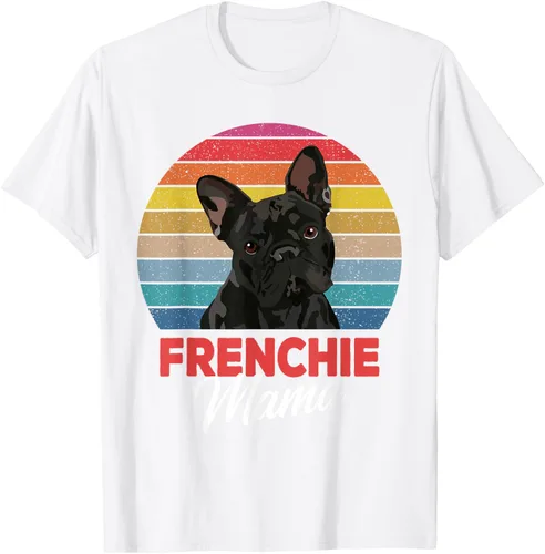 Vista 72 de Frenchie Mama - Camiseta divertida de regalo para niñas y perros Bulldog Francés, Negro, S