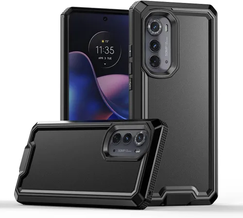Vista 7 de Funda resistente para Motorola Edge 2022, Moto Edge 2022 con protector de pantalla, cubierta a prueba de caídas de grado militar, carcasa protectora