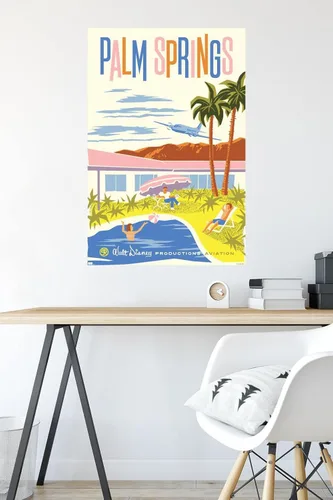Vista 4 de Disney Mickey Mouse One: Walt's Plane - Póster de pared de Trends International de Palm Springs, 24 x 36 pulgadas, versión premium sin marco