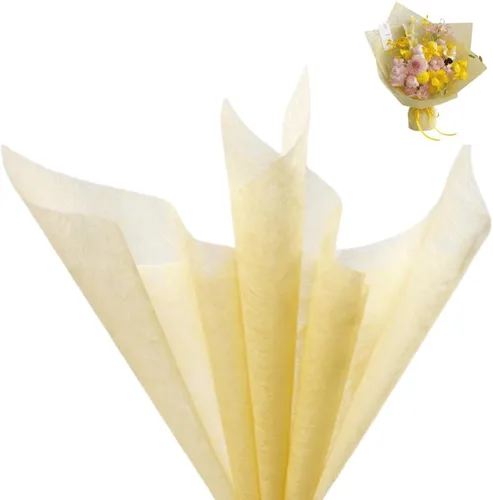 Vista 8 de BBJ WRAPS Papel de flores de algodón coreano, no tejido, impermeable, para ramo floral, papel de seda para suministros de floristería, 22.8 x 22.8