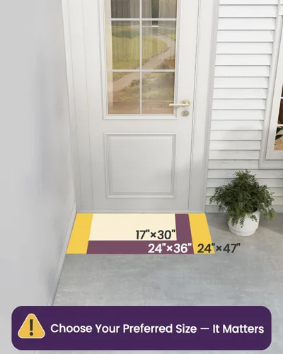 Vista 5 de DEXI Tapete para puerta delantera, 17 x 30 pulgadas, resistente Gris