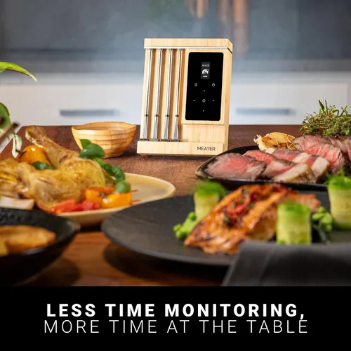 Vista 7 de MEATER Pro XL: Termómetro inteligente inalámbrico para carne 4 sondas multisensoriales Bluetooth y WiFi Resistencia al calor de 538°C