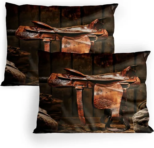Vista 21 de Lunarable Ocean Pillow Sham Set of 2, Sunset at a Smooth Sandy Beach with Small Wave and Bubbles from The Sea, Quality Microfiber Bedding Item for