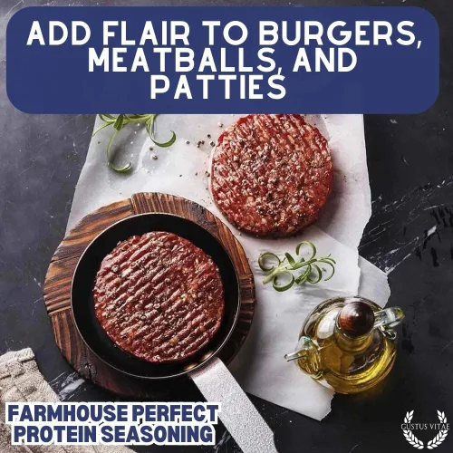 Vista 4 de Farmhouse Perfect Protein Seasoning – Auténtica mezcla de especias gourmet y condimento artesanal – Sin OGM – 2.5 oz – Lote pequeño – Lata magnética