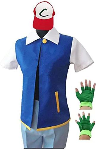 Vista 6 de LAYSHOWCOS Costume Hoodie Cosplay Jacket Shirt Gloves Hat Sets for Trainer