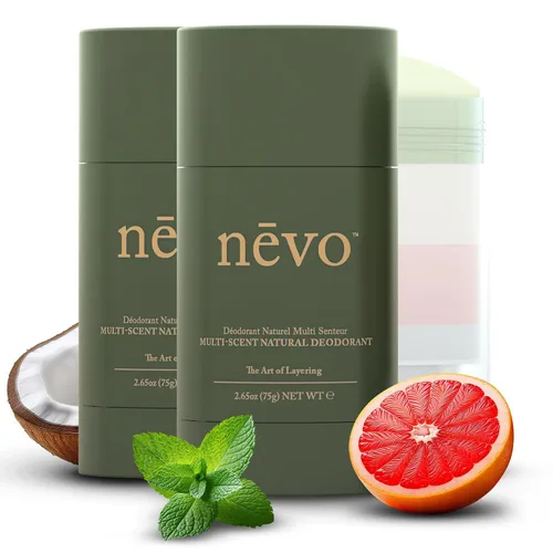 Vista 12 de Nevo Desodorante en barra multi aroma con capas Desodorante sin aluminio para mujeres y hombres Todo natural, orgánico, vegano, no tóxico