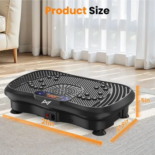 Vista 9 de AXV Vibration Plate Fitness Platform Exercise Machine Vibrating Shaking Full Body Shaker Workout Vibrate Stand Shake Board Sport for Weight Loss Fat