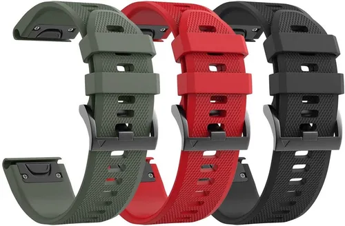 Vista 16 de NotoCity - Correa compatible para reloj Fenix 5X, de 26 mm de ancho, correa de silicona suave para Fenix 8 Pizarra
