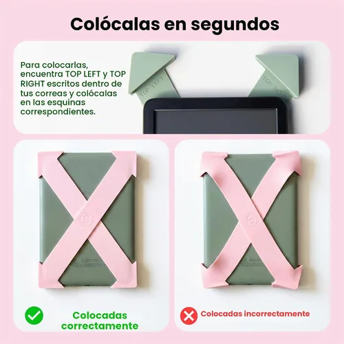Vista 7 de Strapsicle Correas de mano para Kindle de 6", Paperwhite y Kobo Clara, color negro