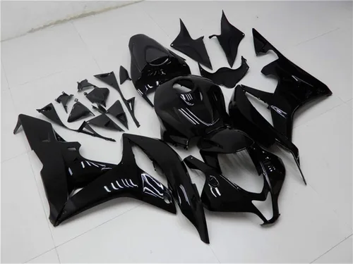 Vista 3 de Carenado negro brillante para Honda 2007 2008 CBR600RR CBR 600RR nueva inyección ABS plásticos cuerpo kit cuerpo trabajo 07 08