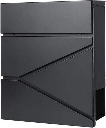 Vista 12 de Decaller Buzones de acero inoxidable con cerradura de llave resistente, buzón de correo impermeable montado en la pared con cubierta transparente