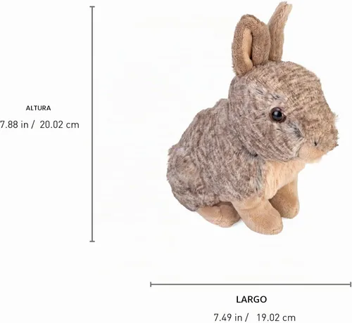 Vista 8 de Wild Republic Peluche de conejo, animal de peluche, regalos para niños, Cuddlekins de 8 pulgadas