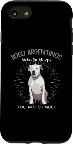 Vista 13 de iPhone 15 Dogo Argentinos Make Me Happy You Not So Much Case
