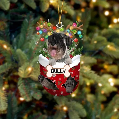 Vista 122 de IZI POD Affenpinscher Adorno de Navidad personalizado para perro, adorno de bolsillo de nieve para perro para árbol de Navidad, adorno acrílico