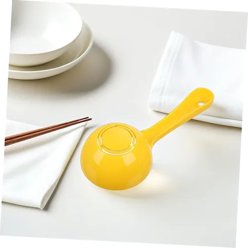 Vista 4 de Hemoton 2 piezas de plástico de paleta de arroz para servicio de alimentos, pala de arroz semicircular, pala de arroz antiadherente, espátula